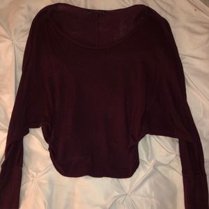 Brandy Melville maroon cropped sweater